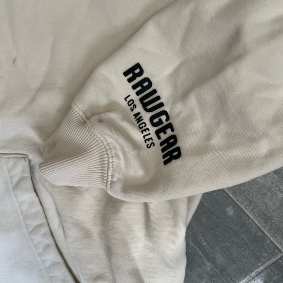 RAWGEAR Heavyweight Pullover Hoodie Cream  Mens Size X-Large - Picture 2 of 8